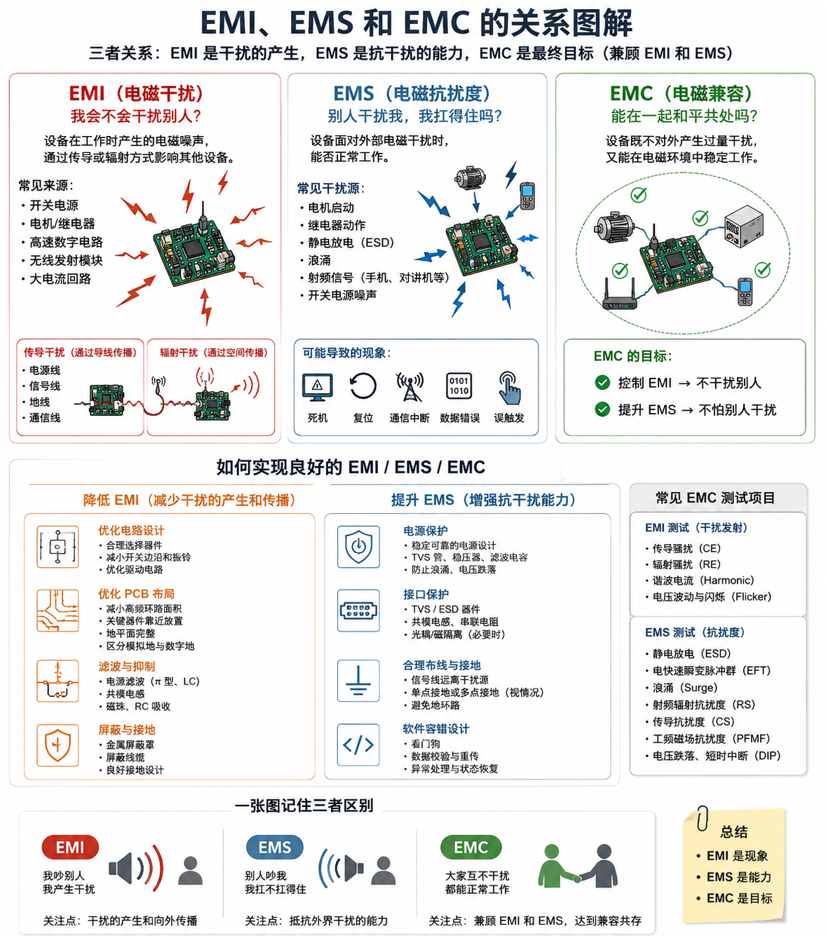 EMI、EMS 和 EMC 到底是什么意思？一篇文章讲清楚