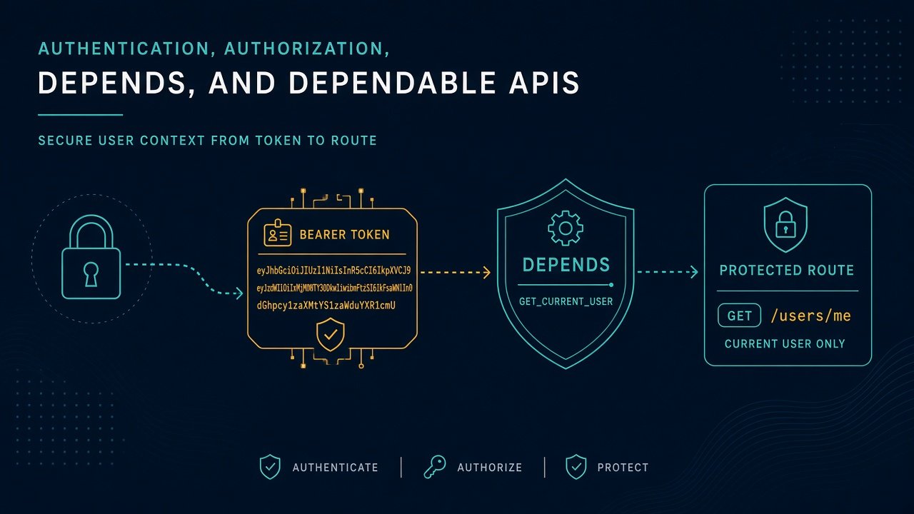 鉴权怎么接到 Depends 上：OAuth2 Password 与 Bearer JWT